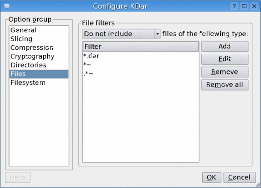 File filters.