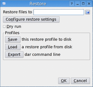 Restore files from the archive onto your filesystem.